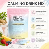 Close-up of NAPEXIX Calming Drink Mix powder in a glass of water