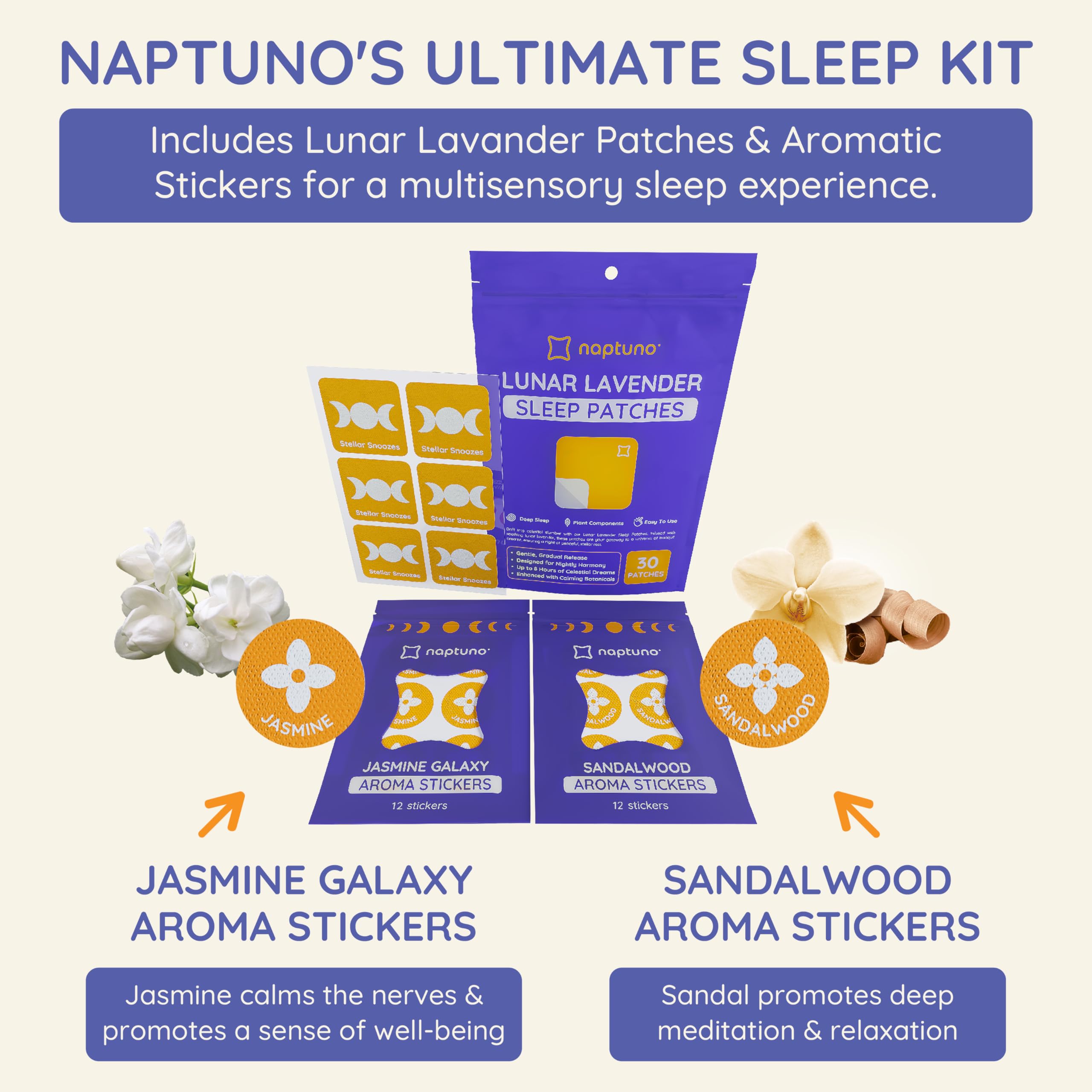 Close-up of Naptuno Lunar Lavender Sleep Patch on skin