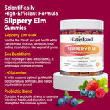 Close-up of NATISLAND Slippery Elm Gummies texture