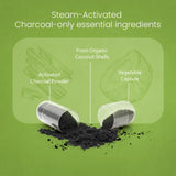 Close-up of NaturaLife Labs Activated Charcoal Capsules