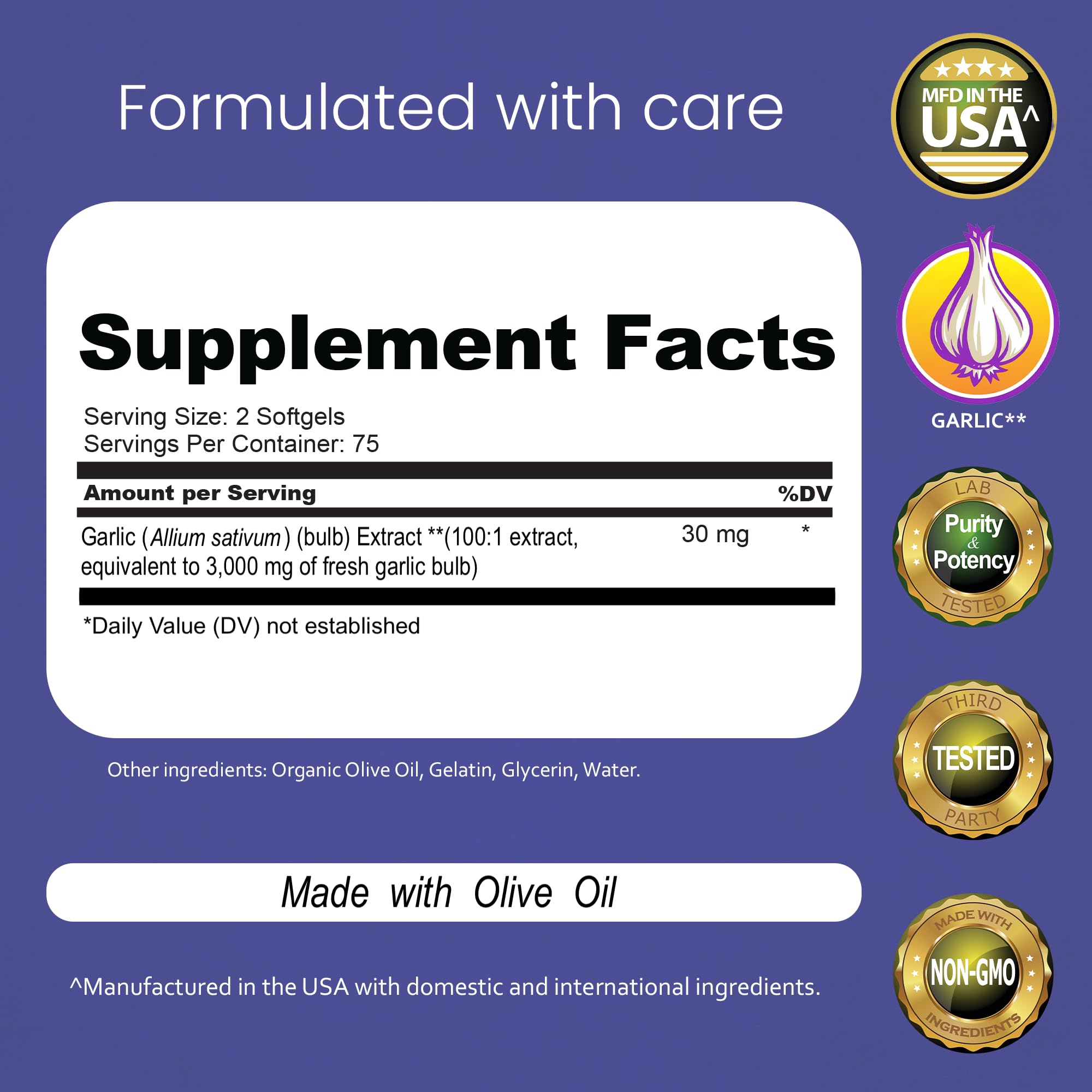 Close-up of NaturaLife Labs Odorless Garlic Softgels showing softgel texture