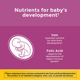 Close-up of Nature Made Prenatal Vitamins Folic Acid tablets