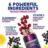 Close-up of Nature's Nutrition Elderberry Gummies showing gummy texture
