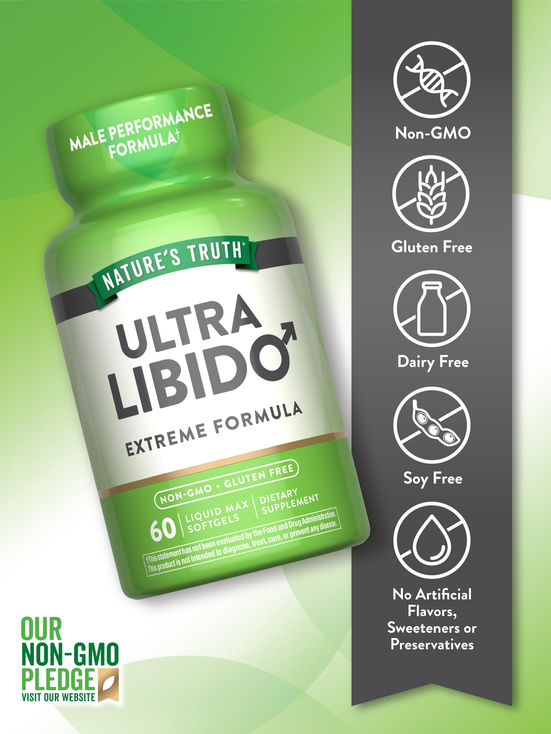Close-up of Nature's Truth Horny Goat Weed softgel capsules