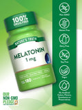 Close-up of Nature's Truth Melatonin tablet