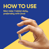 Close-up of Nature's Way Alive! Once Daily Men's 50+ Ultra Multivitamin tablet