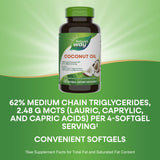 Close-up of Nature's Way Coconut Oil Softgels