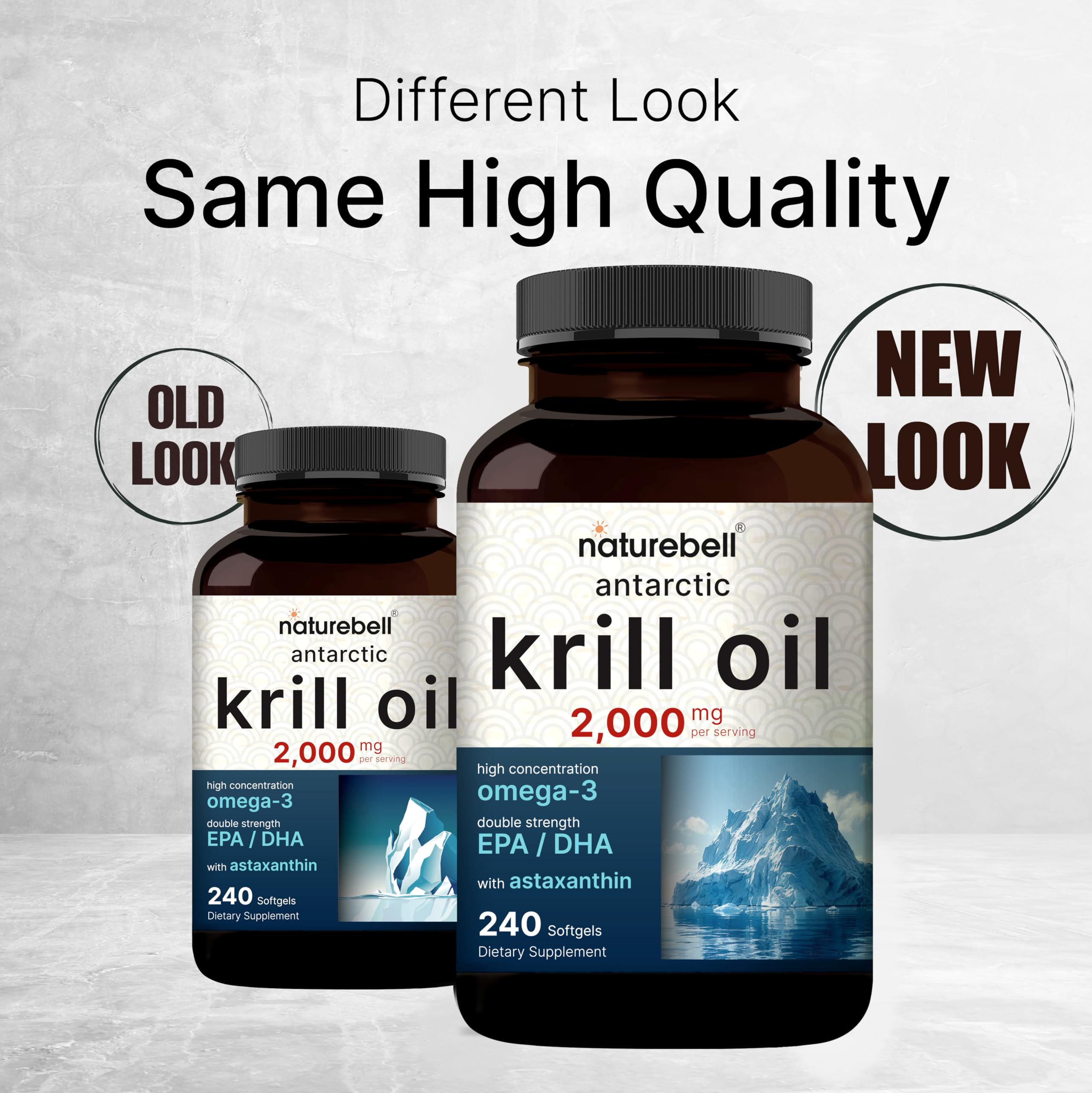 Close-up of NatureBell krill oil softgel