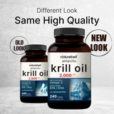 Close-up of NatureBell krill oil softgel