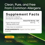 Close-up of NatureBell Moringa Extract Capsules