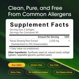 Close-up of NatureBell Panax Korean Red Ginseng softgel