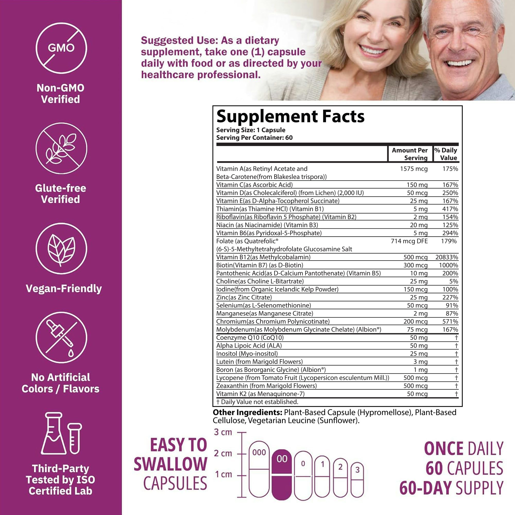 Close-up of NatureGenX Methylated Multivitamin capsule