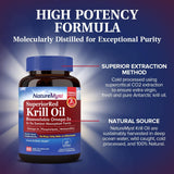 Close-up of NatureMyst Antarctic Krill Oil softgel