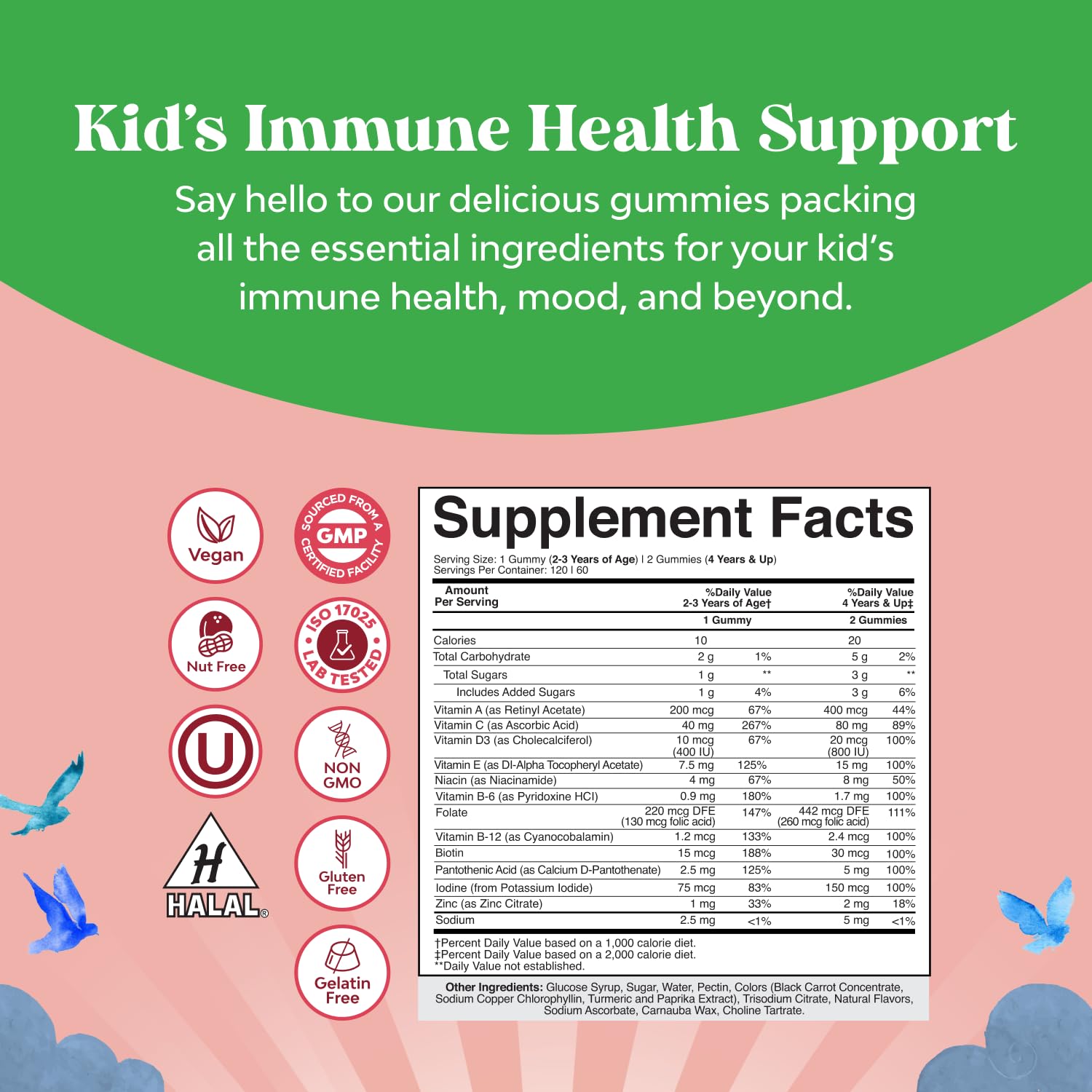 Close-up of Natures Craft Kids Multivitamins Gummy showing gummies