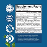 Close-up of Natures Craft Marshmallow Root Supplement label