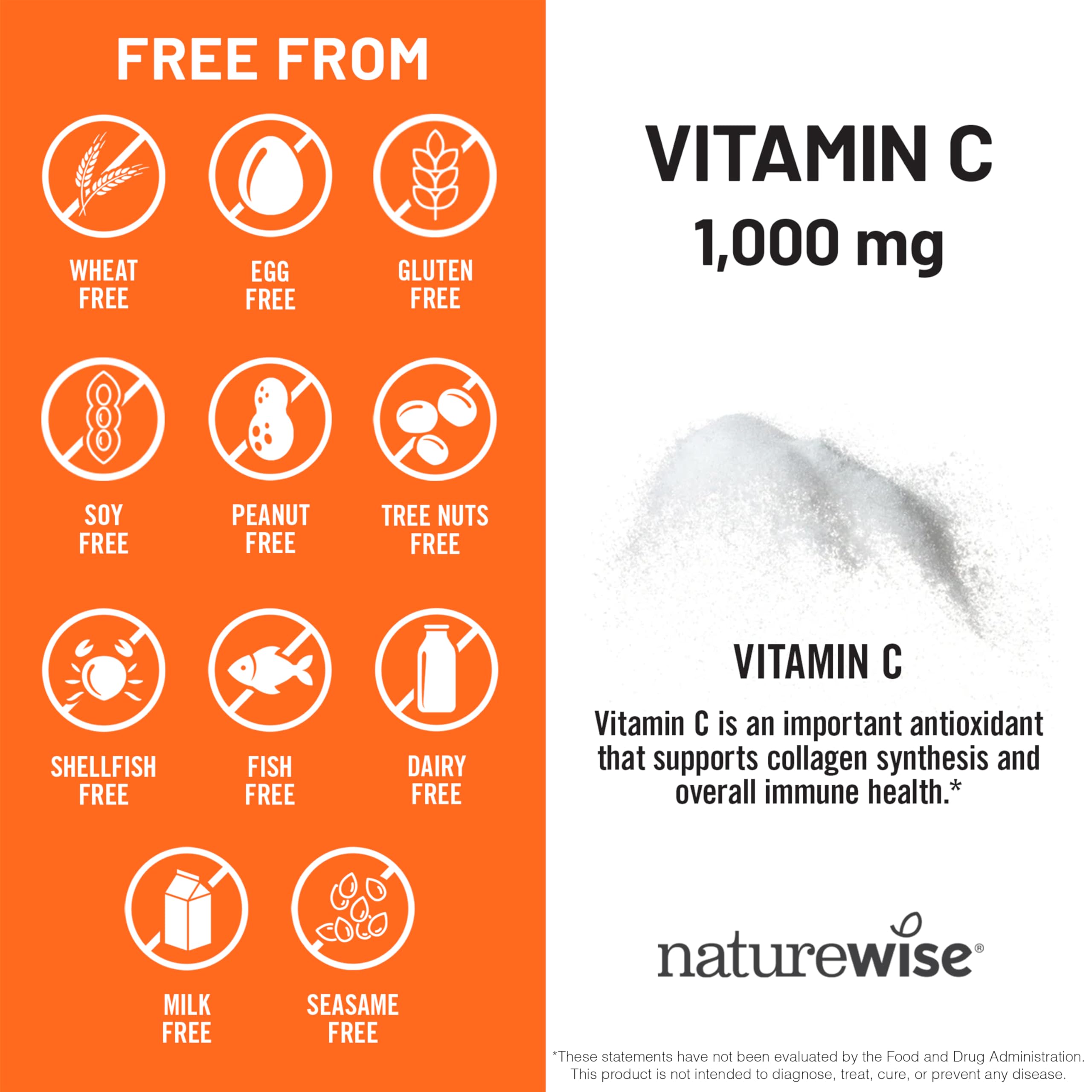 Close-up of NatureWise Vitamin C 1000mg capsule