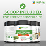 Close-up of Nautical Elements Organic Barley Grass Powder texture