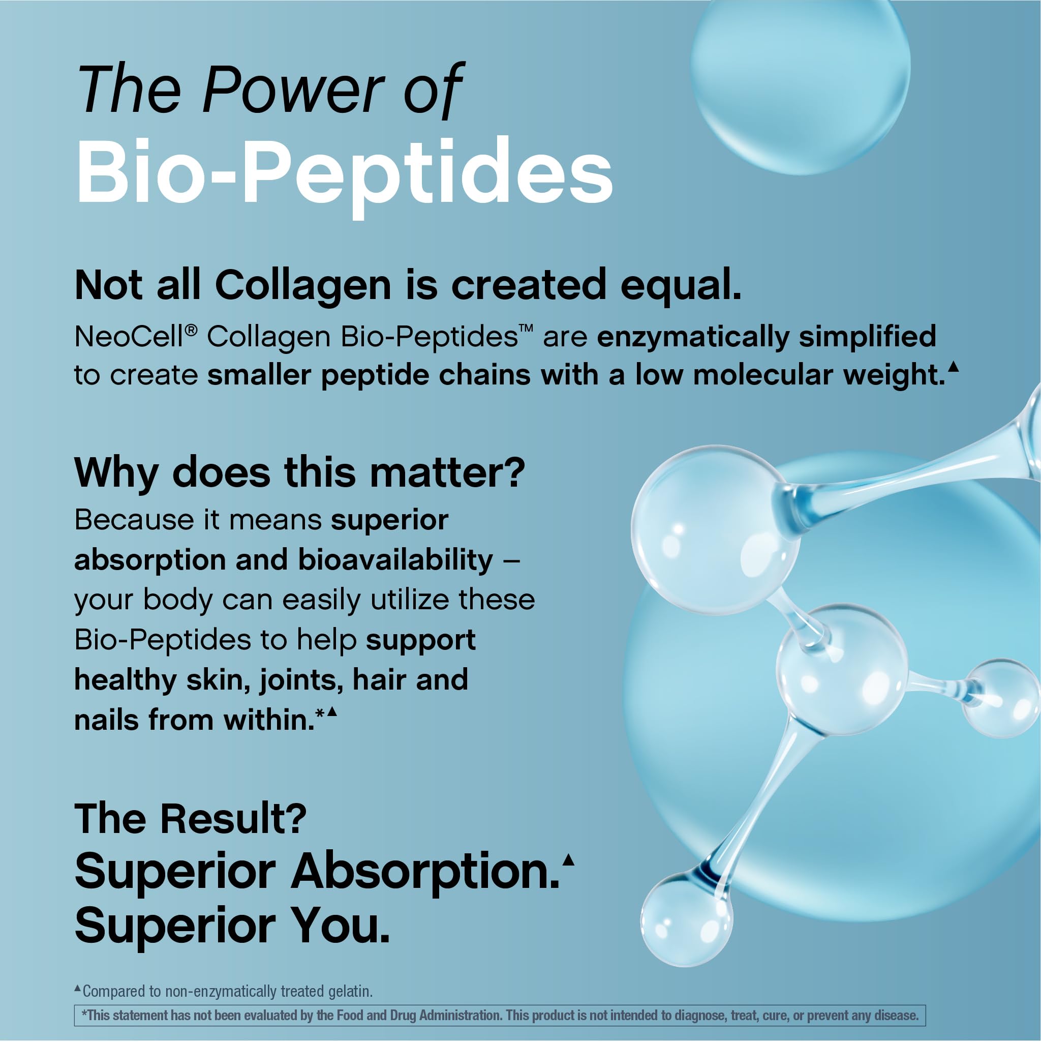 Close-up of NeoCell Multi Collagen Bio-Peptides caplets