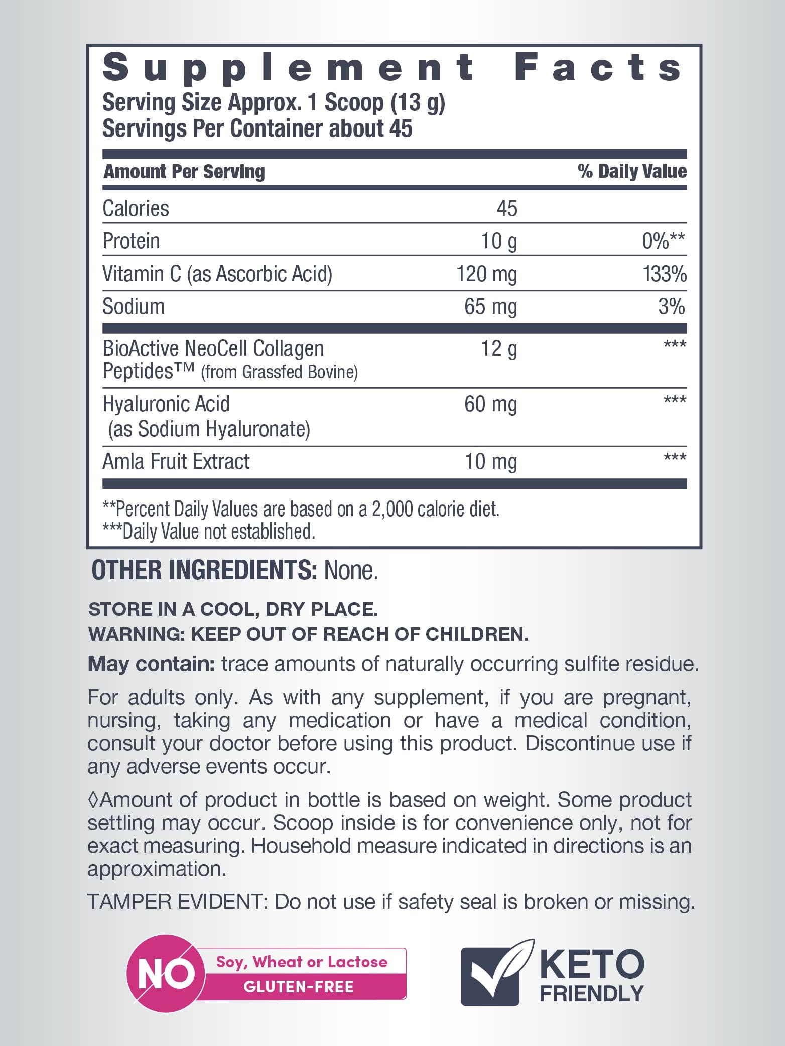 Close-up of NeoCell Super Collagen Powder texture
