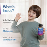 Close-up of Nested Naturals Luna Kids Sleep Aid Tablets chewable tablet