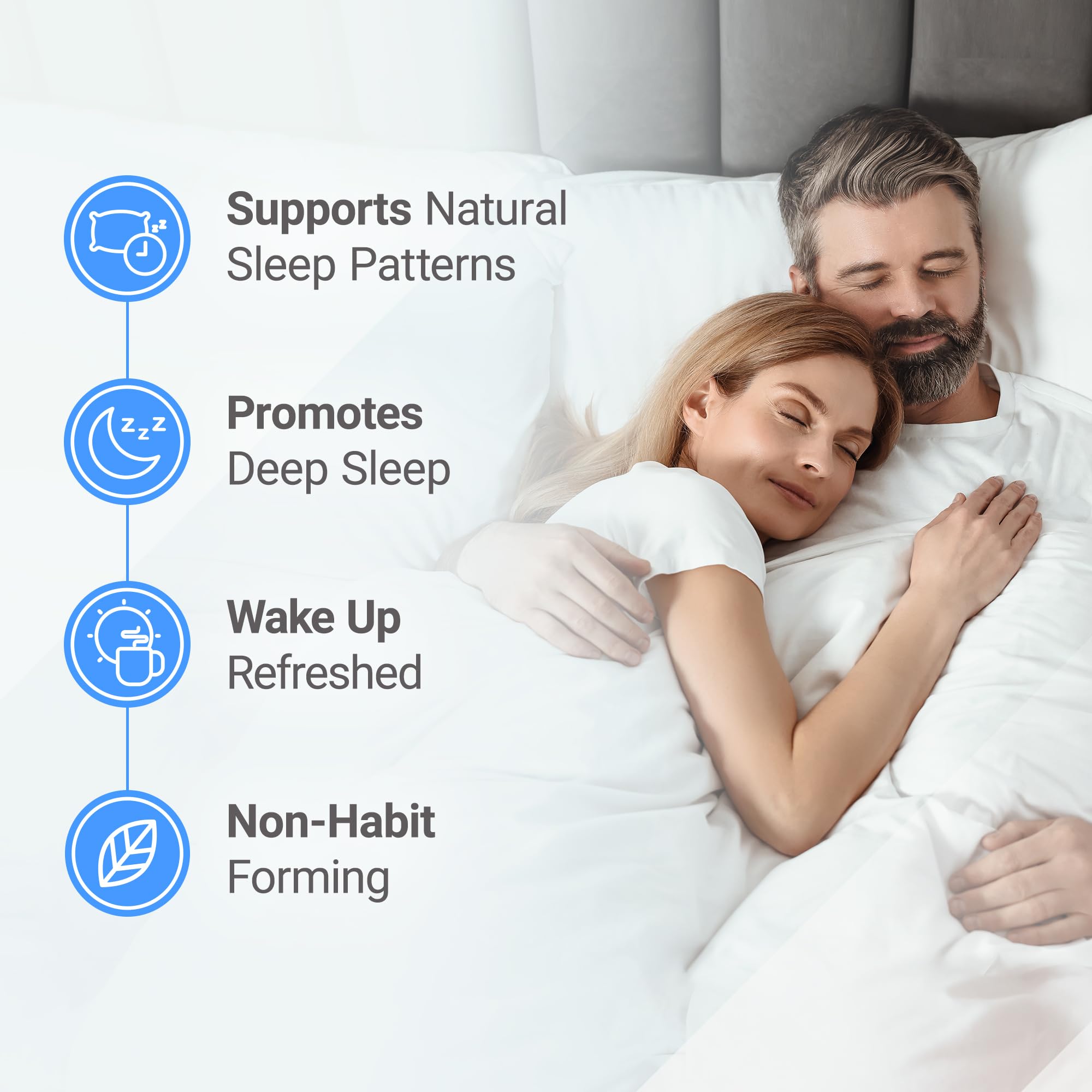 Close-up of Nested Naturals Luna Melatonin-Free Sleep Aid capsules