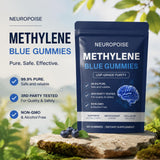Close-up of NEUROPOISE Methylene Blue Gummies showing texture