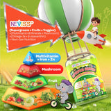 Close-up of NEVISS gummies with ingredients