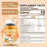 Close-up of NEVISS Turmeric Gummies showing texture