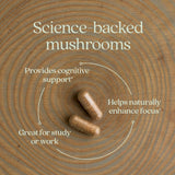 Close-up of New Chapter Lion's Mane Mushroom Capsules