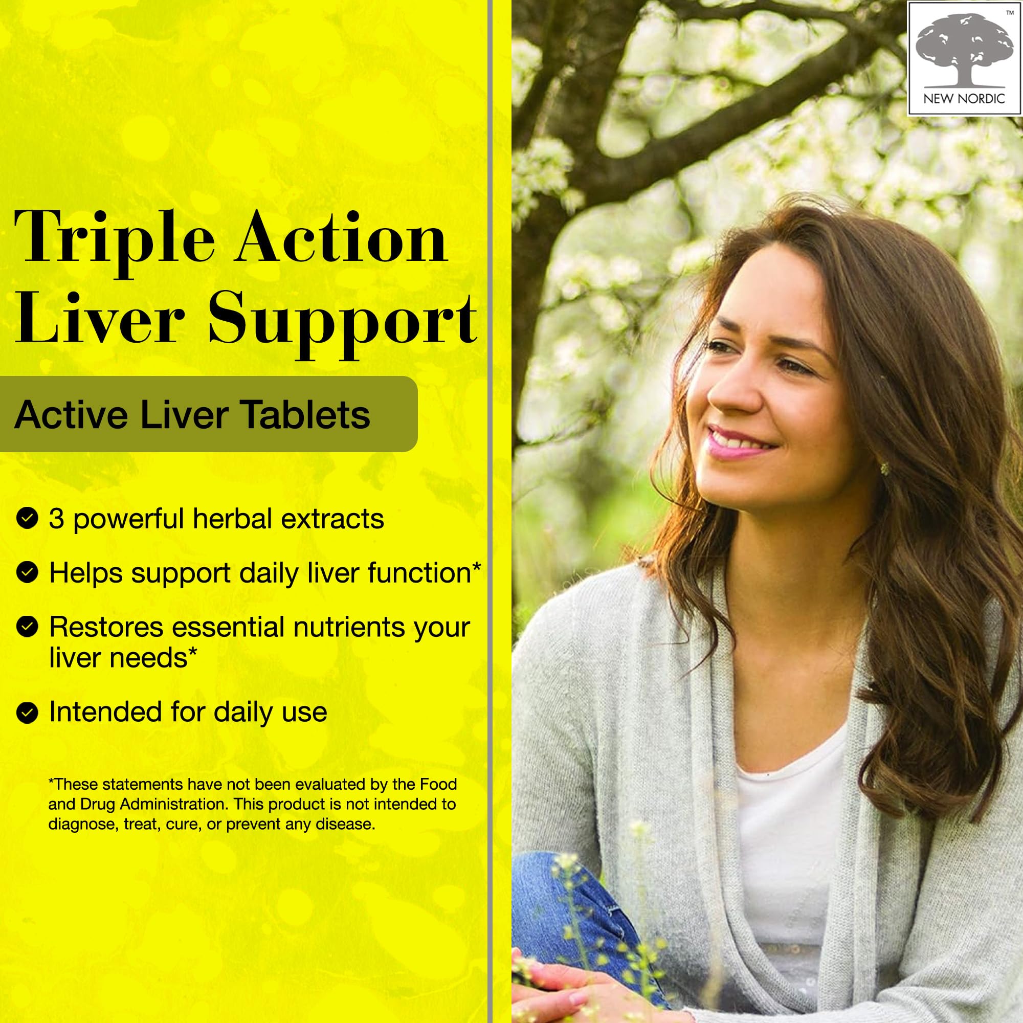 Close-up of NEW NORDIC Milk Thistle tablet
