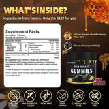 Close-up of Newrish Shilajit Gummies with Manuka Honey