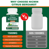 Close-up of NICMIN Bergamot Supplement capsules