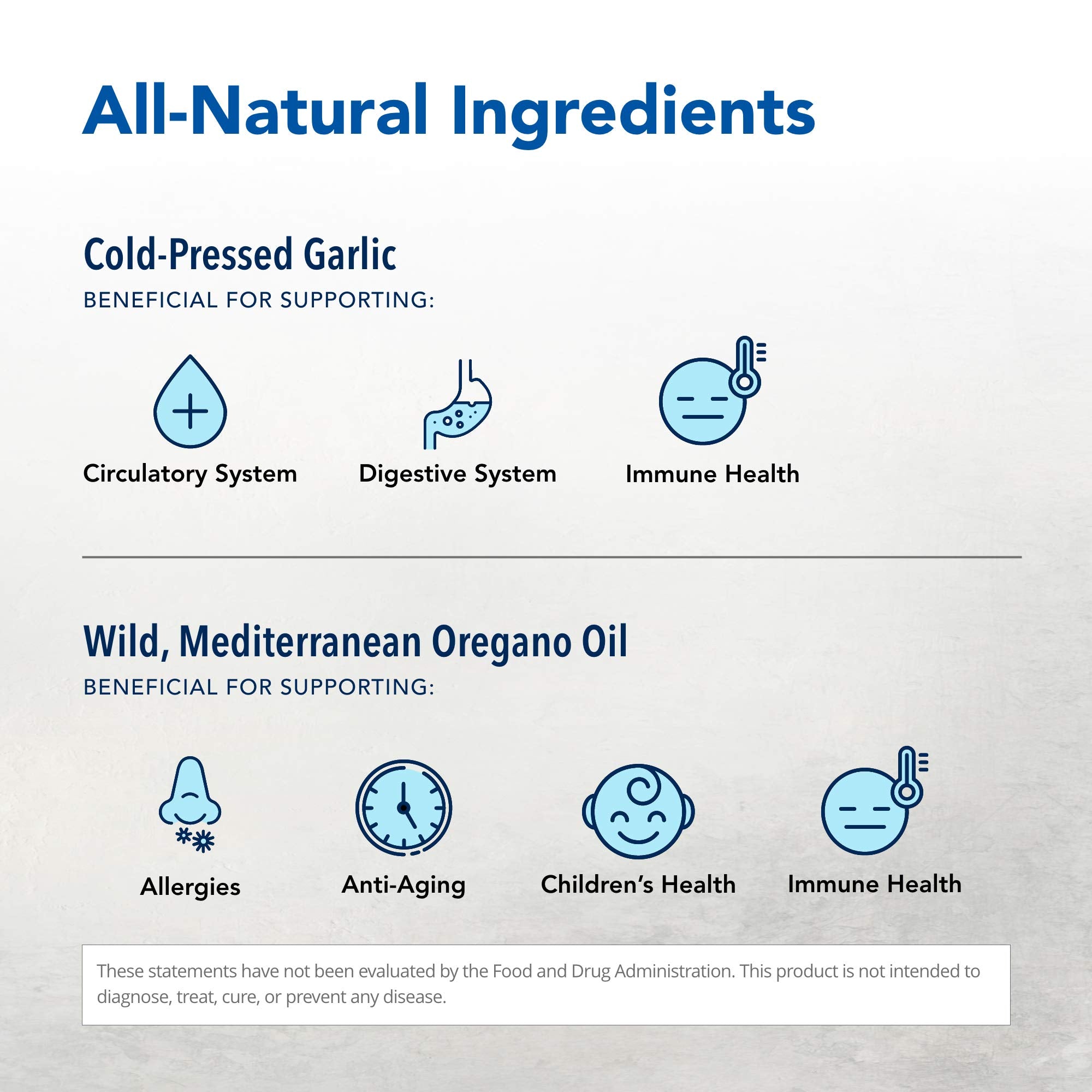 Close-up of NORTH AMERICAN HERB & SPICE OregaMax ingredients