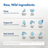 Close-up of NORTH AMERICAN HERB & SPICE Resp-daily wellness ingredients list