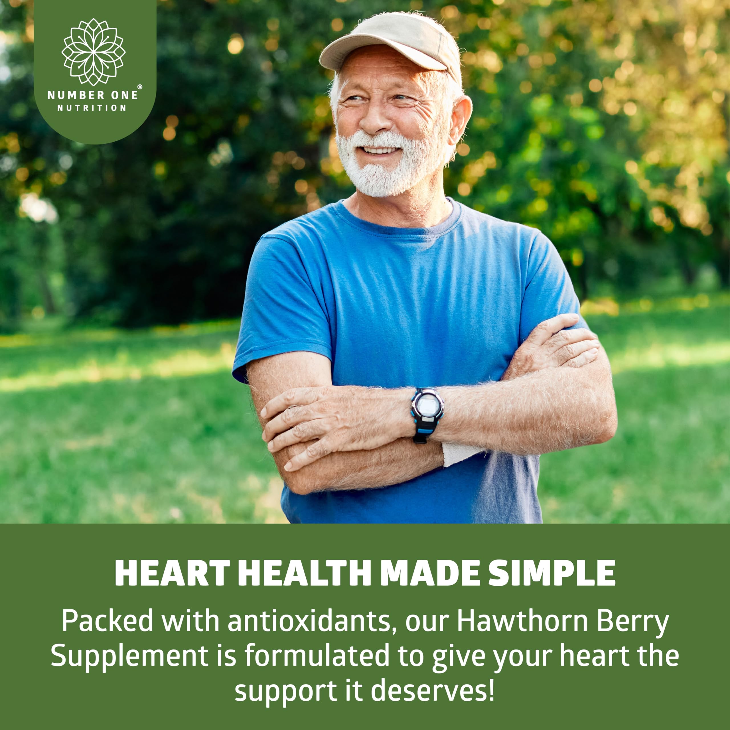 Close-up of Number One Nutrition Hawthorn Berry Capsules