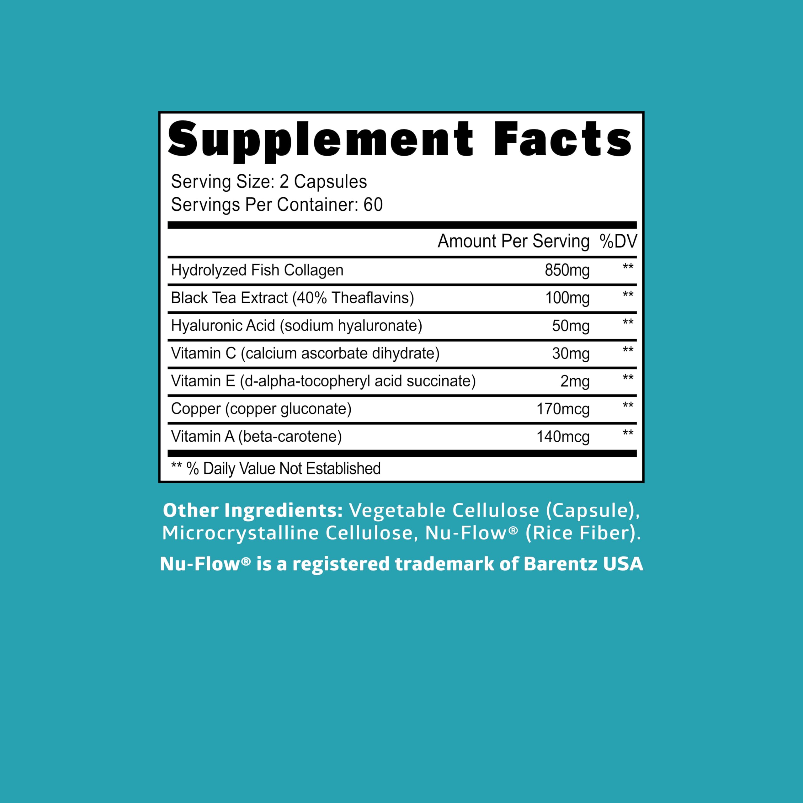 Close-up of Number One Nutrition Marine Collagen Capsules