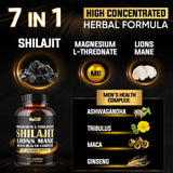 Close-up of NUQIIT Magnesium with Lions Mane & Shilajit Capsules