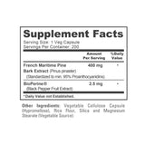 Close-up of NusaPure French Maritime Pine Bark Extract 400mg capsule