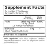 Close-up of NusaPure Methylfolate 15mg + Bioperine capsule