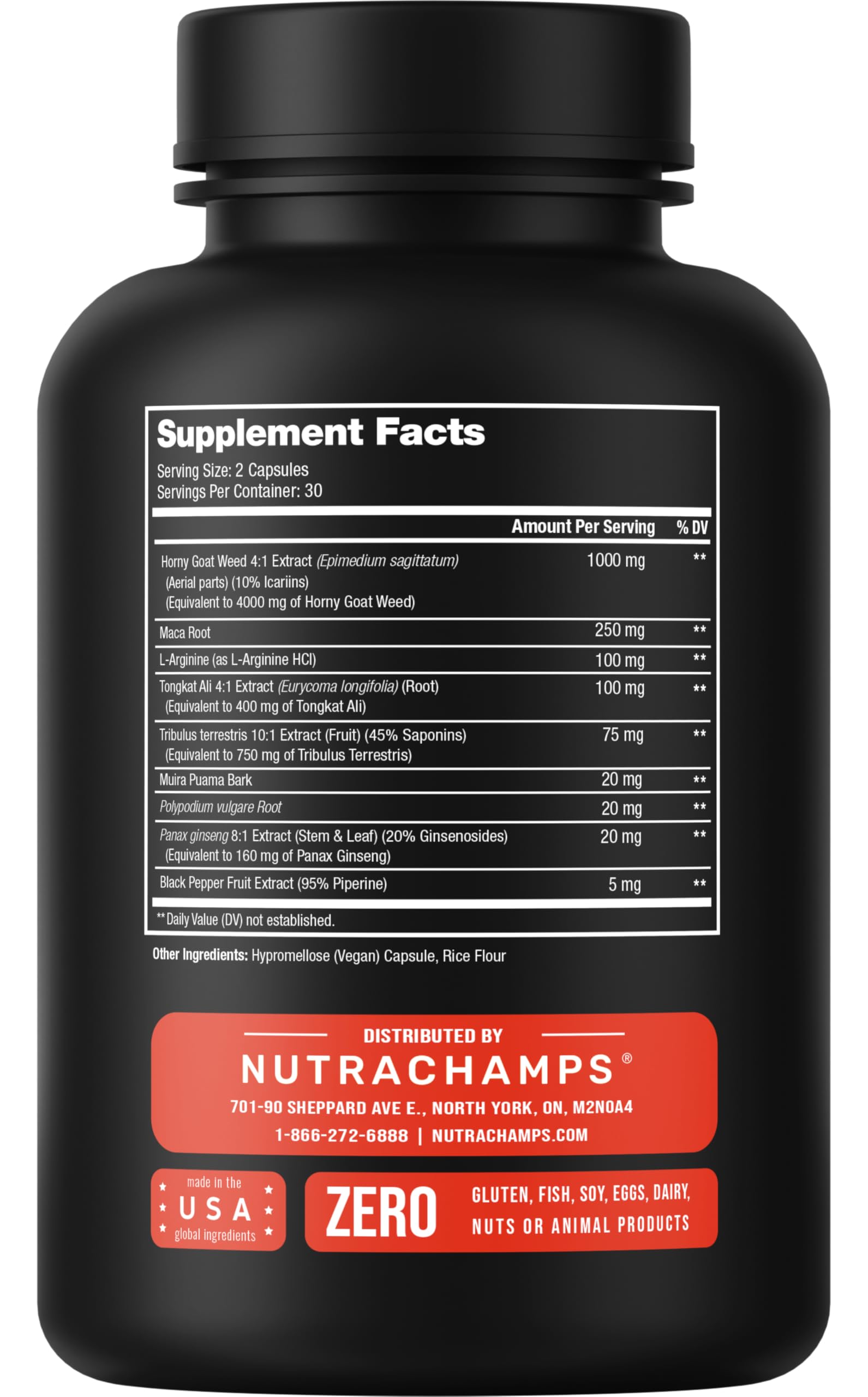 Close-up of NutraChamps Horny Goat Weed capsule