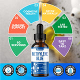 Close-up of Nutravia Methylene Blue 132g bottle cap