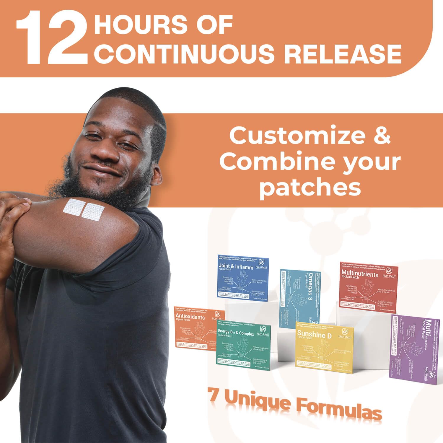 Close-up of NUTRI-PATCH Vitamin C Wearable Patches