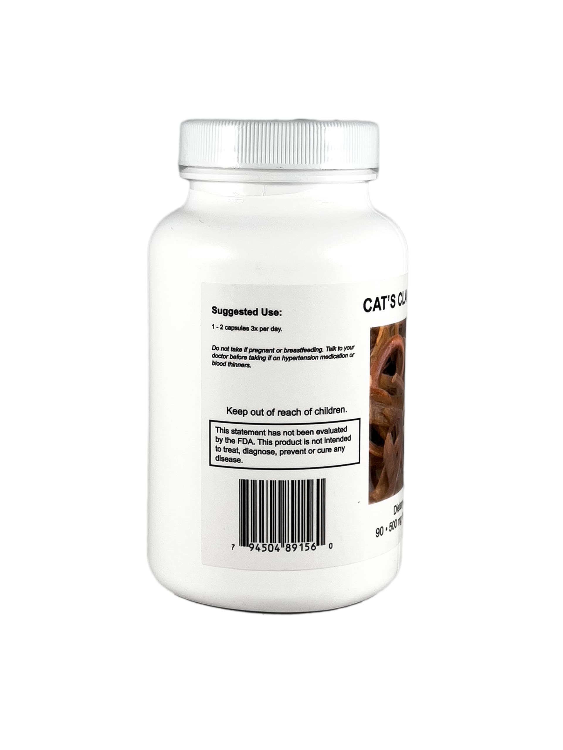 Close-up of Nutrition Cat's Claw Bark capsules