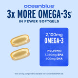 Close-up of Oceanblue Omega-3 2100 softgel