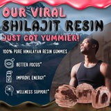 Close-up of OH MY CHEWY Shilajit Gummies with fruit flavour