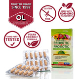 Close-up of Olympian Labs Complete Prebiotic and Probiotic capsules