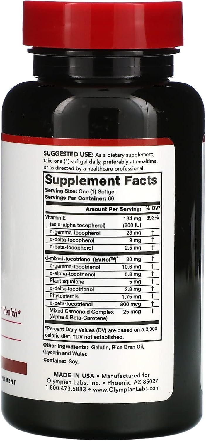 Close-up of Olympian Labs Vitamin E softgel capsule