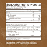 Close-up of OM MUSHROOM SUPERFOOD Coffee Latte Blend powder