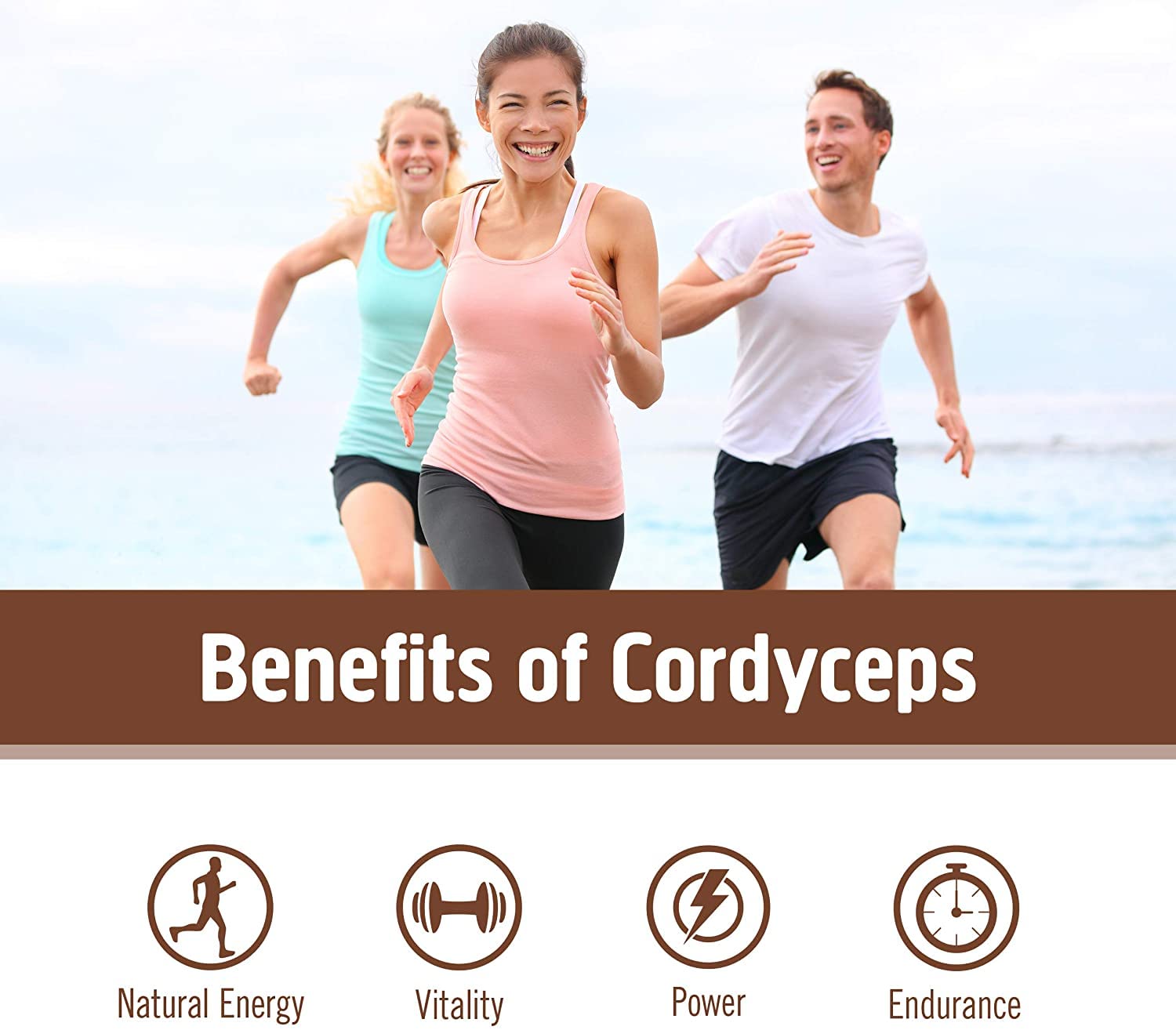 Close-up of OM MUSHROOM SUPERFOOD Cordyceps Mushroom Capsules
