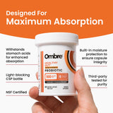 Close-up of Ombre Healthy Gut Probiotic capsules